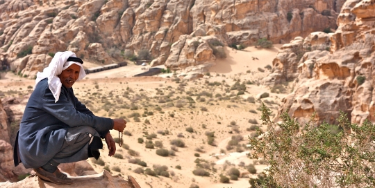 Bedouin guide at the Ammarin camp in Petra Jordan