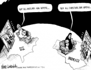 Not All Christians:Muslims are Hateful cartoon