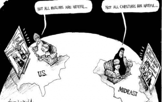 Not All Christians:Muslims are Hateful cartoon