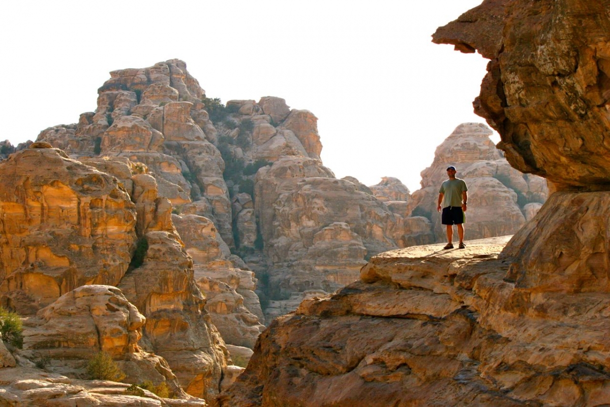 Hiking in Siq al Berid, near Petra, Jordan