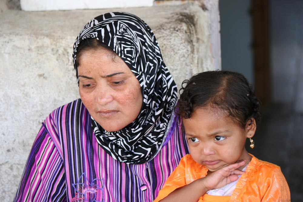 Jordanian woman and daughter