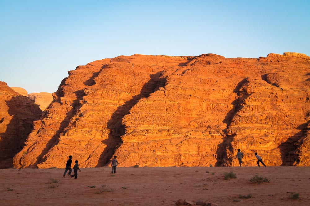 Kids, Football, Wadi Rum, Jordan.