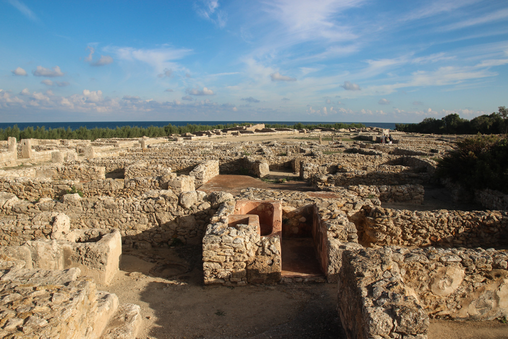 The foundations of Punic city Kerkouane in Tunisia